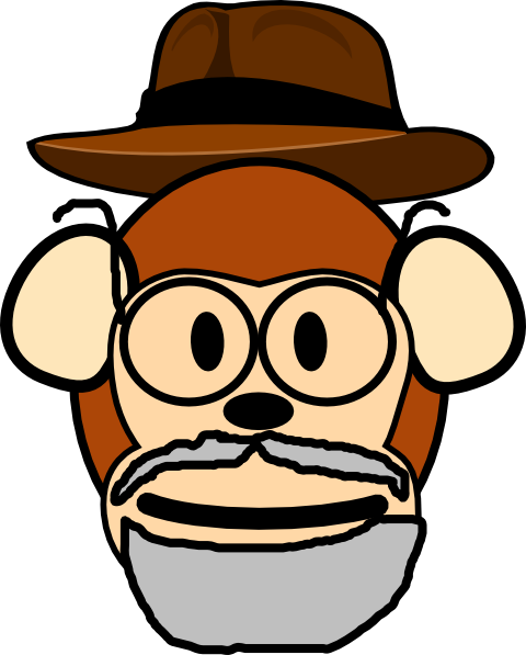 Grandpa Monkey Clip Art - Grandpa Monkey (480x597)