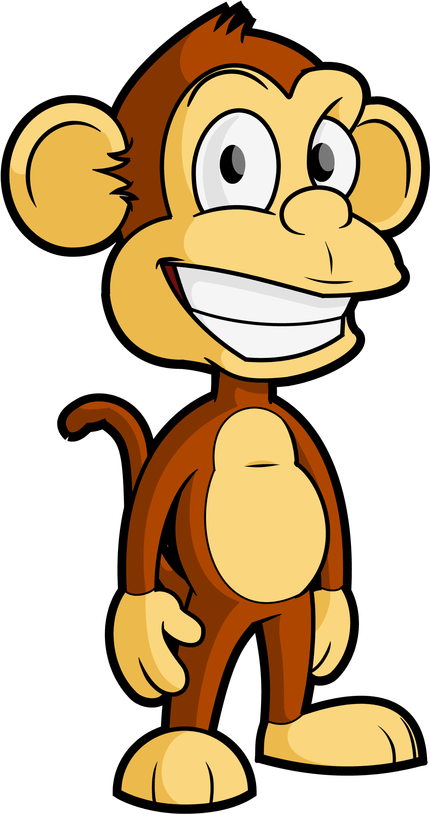 Free Cartoon Monkey Vector Clip Art - Monkey Vector Png (3000x3000)
