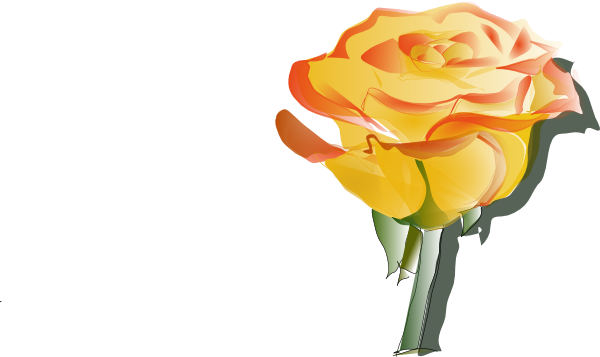 Yellow Rose Border Clipart - Yellow Rose Tattoo Designs (600x357)