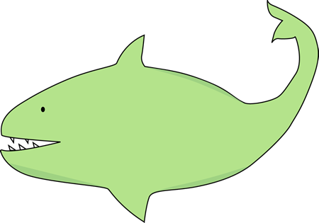 Green Shark - Green Shark Clipart (450x315)