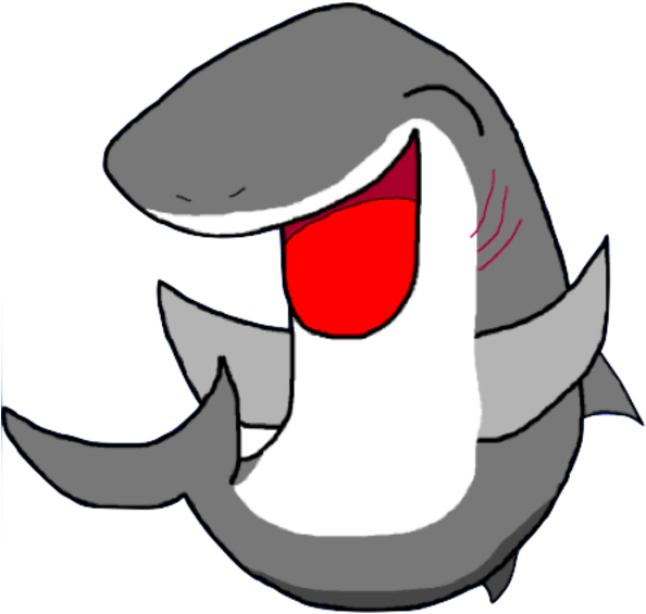 Clipart Info - Happy Shark Cartoon Png (600x580)