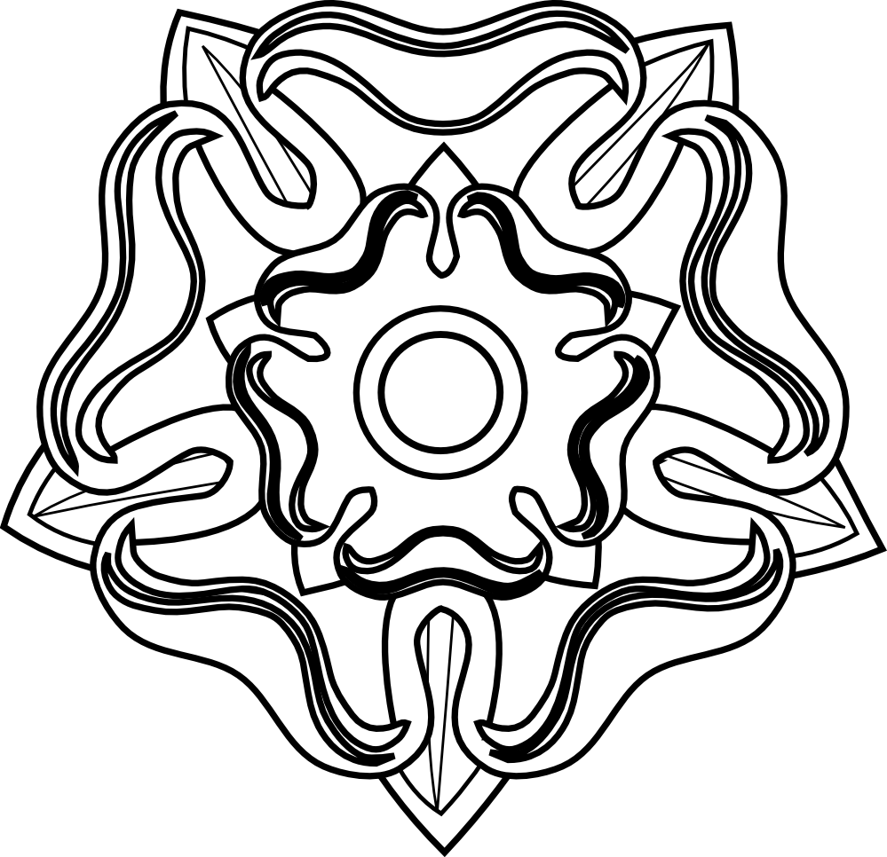 Rose Black And White Black And White Rose Clipart Clipart - York Clipart (999x966)