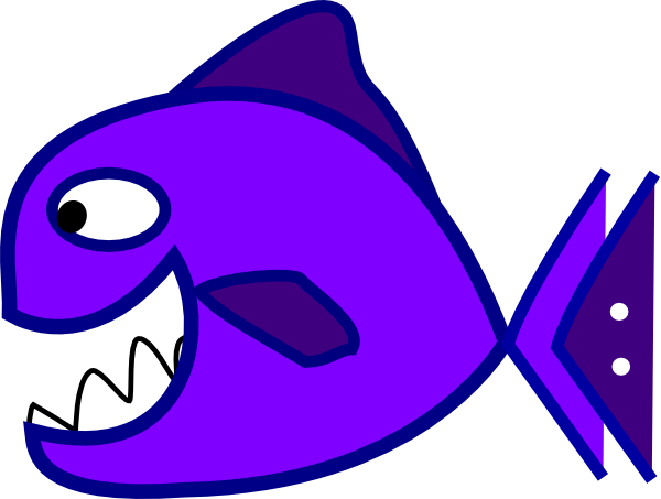 Shark Piranha Clip Art - Piranha Clipart (640x480)
