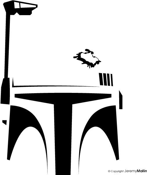 Fett Logo By ~jeremymallin - Boba Fett Helmet Logo Png (600x600)