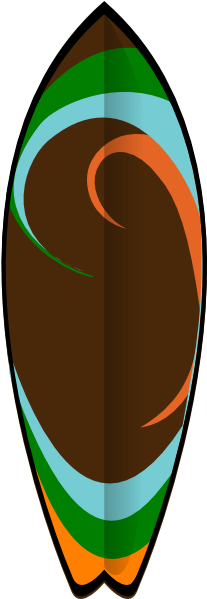 Hawaiian Surfboard Clipart Clipart Kid - Hawaiian Surfboard Png (480x598)
