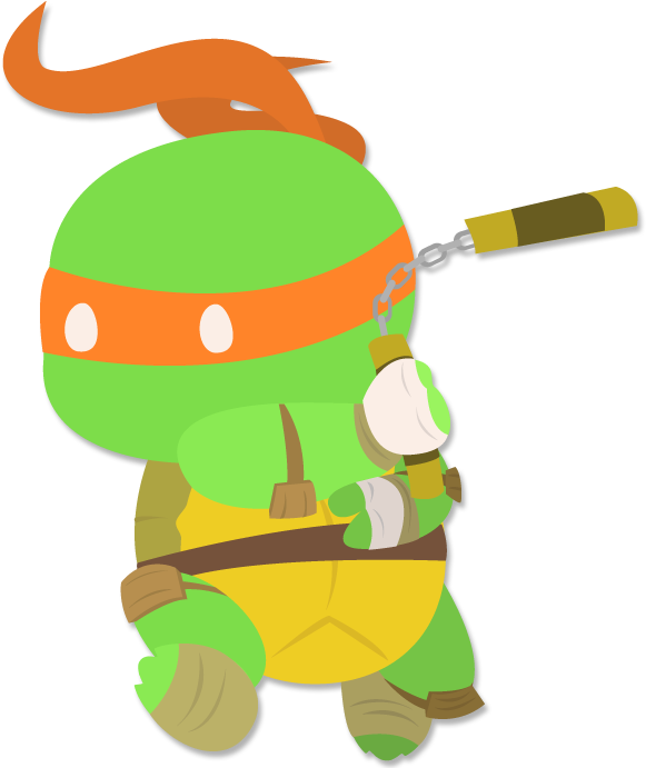 Mikey By Robo-shark - Mikey Tmnt Transparent (661x700)