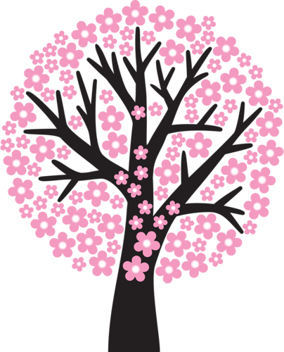 Flower Tree Clipart - Arbre Des Saisons Maternell (600x742)