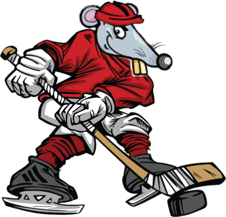 Click Here For The Rat Hockey Schedule - Hockey Player Cartoon Png (450x433)