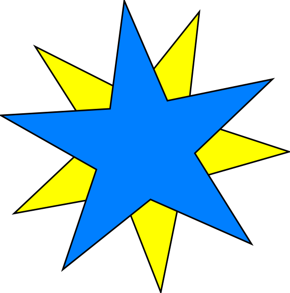 Star Clip Art At Clker - Cool Stars Clipart (588x595)