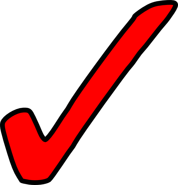 Clip Art Tick - Red Check Mark Png (576x599)