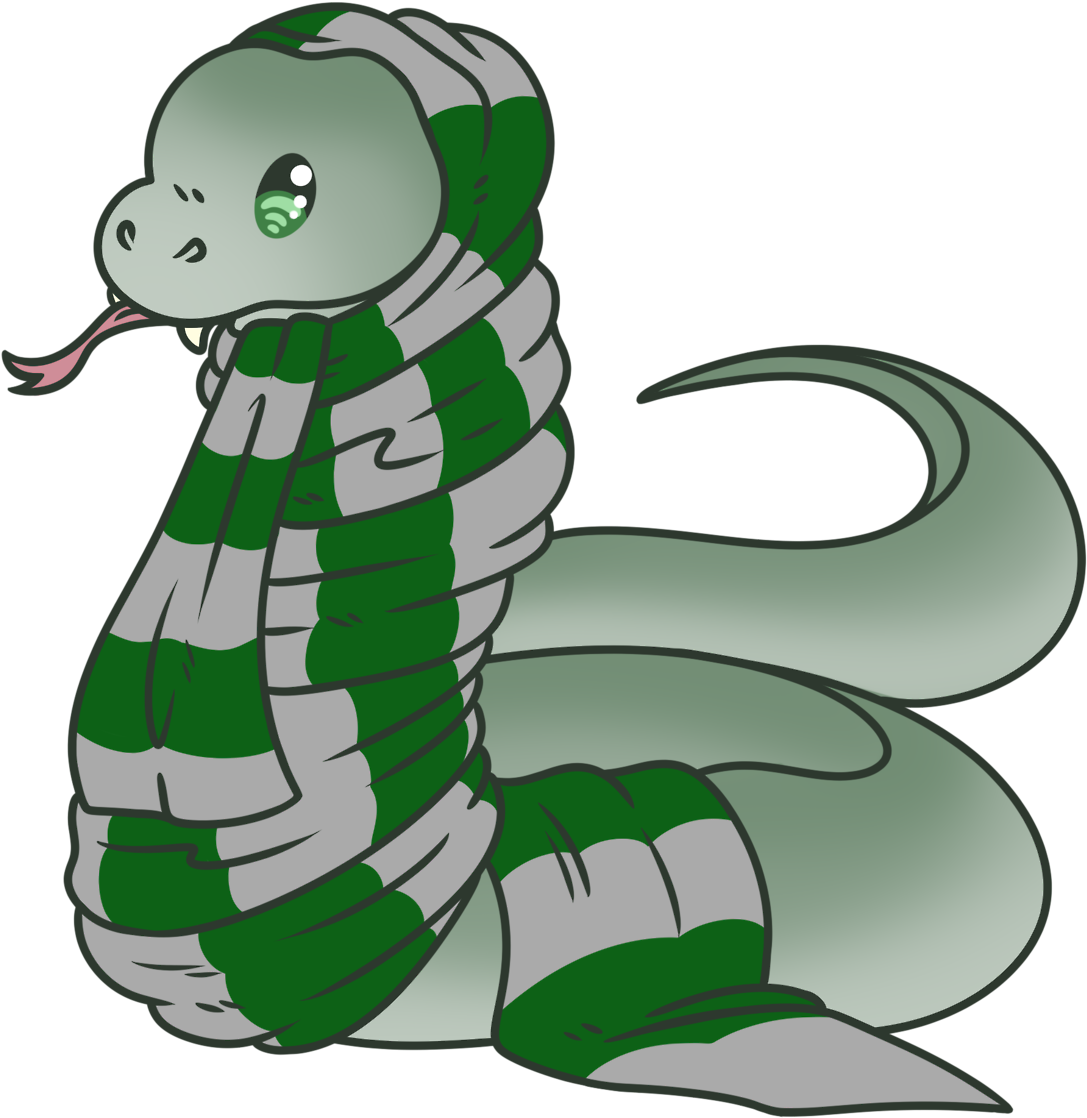 Bundled Up House Mascots Art By Tinymochadeer - Serpent (1280x1280)