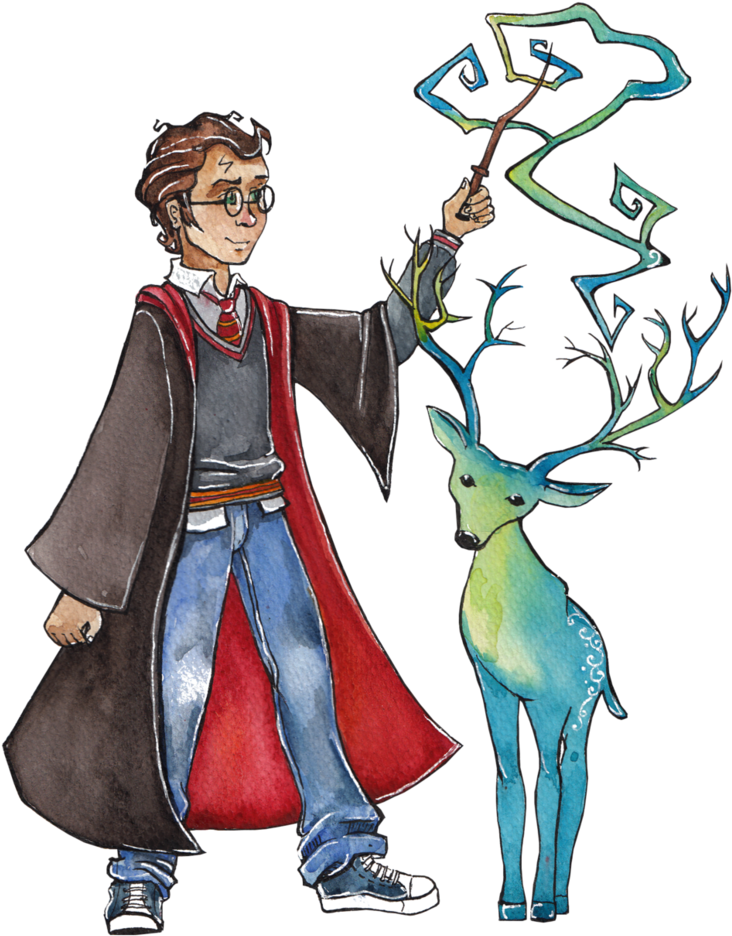 Harry Potter Art By Lily Lu - Harry Potter Art Png (792x1009)