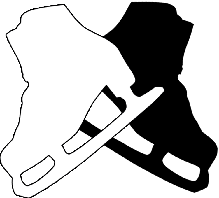 Ice Skating Ice Skates Figure Skating Ice Hockey - Black And White Figure Skates (765x680)