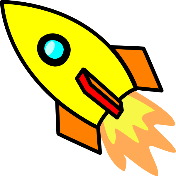 Rocket Shooting Star Clipart - Rocket Ship Cut Out (600x600)