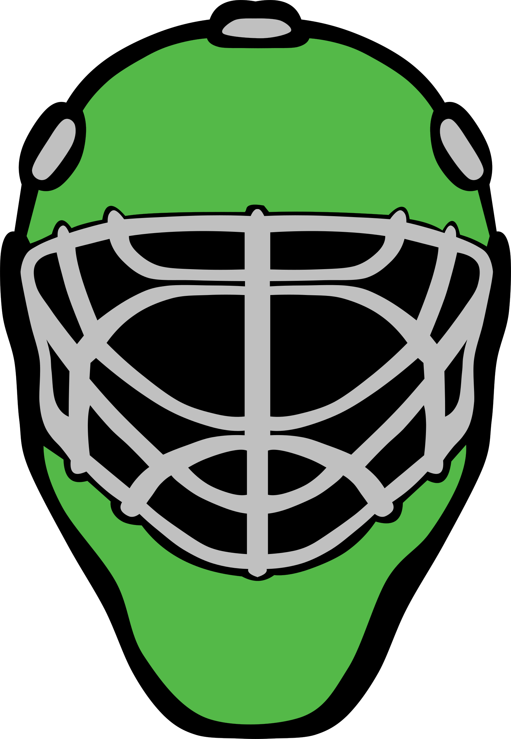 Goalie Mask Simple - Field Hockey Goalkeeper Helmet (1658x2400)