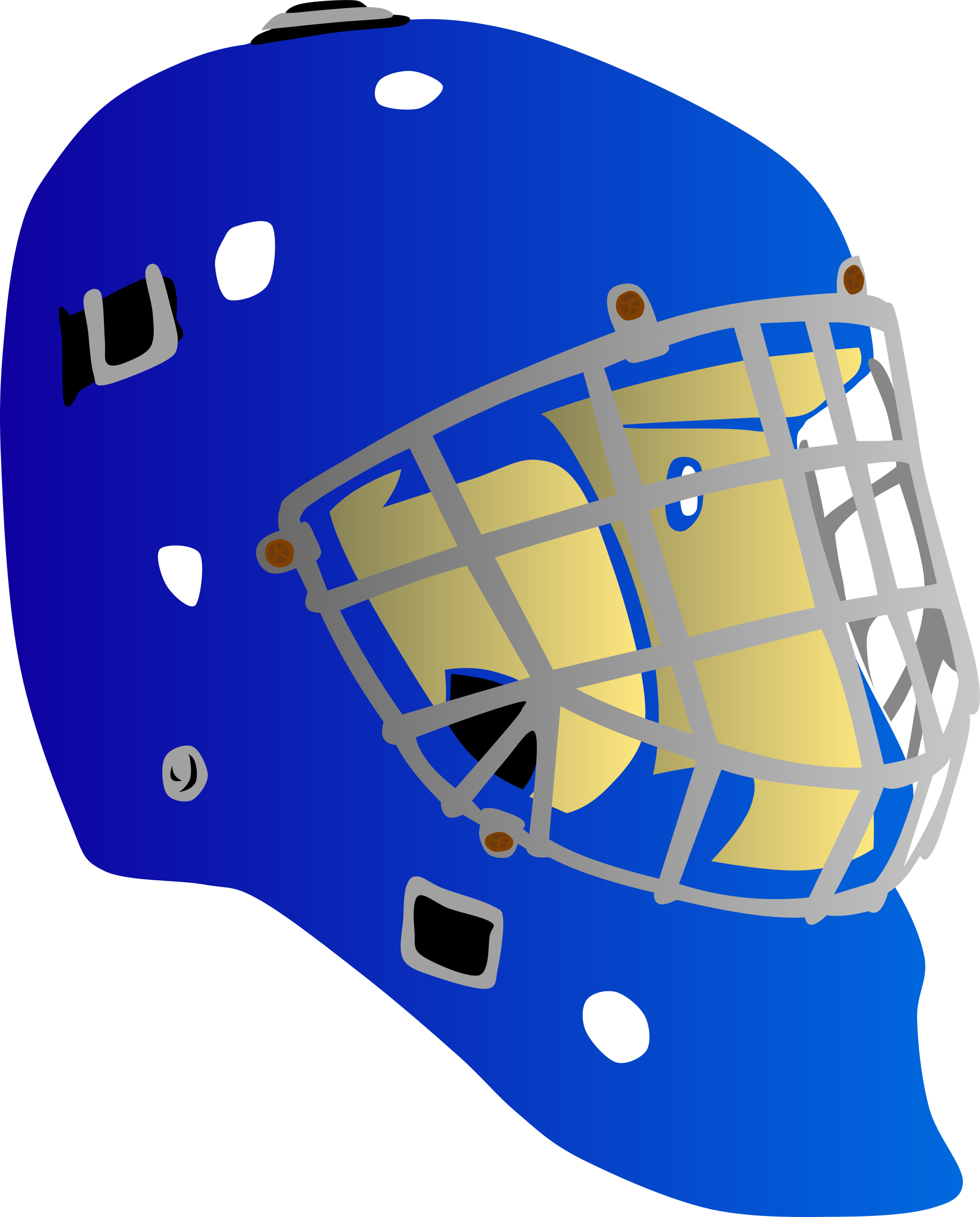 Big Image - Hockey Goalie Mask Clipart (1932x2400)