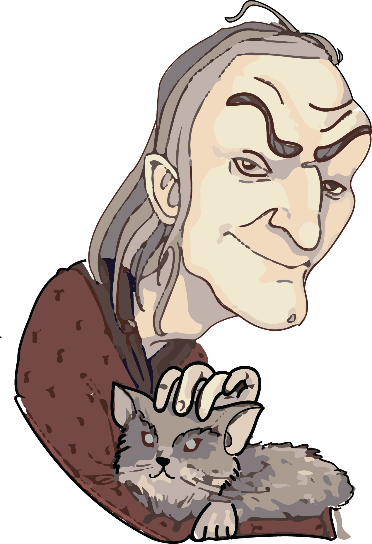 Norris Is The Pet Cat Of Argus Filch - Filch Harry Potter Clipart (1270x1856)