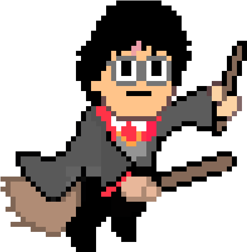 Final Harry Potter - Dessin Pixel Harry Potter (580x570)