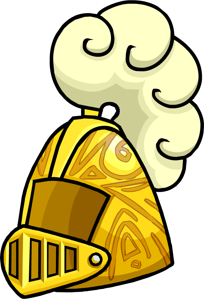 Golden Knight's Helmet - Club Penguin Golden Helmet (671x985)
