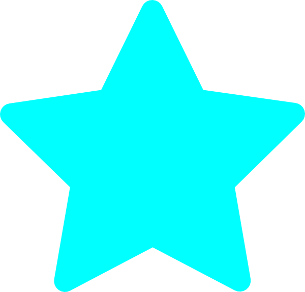 Blue Star Shooting Clipart Kid - Light Blue Star Clipart (600x573)