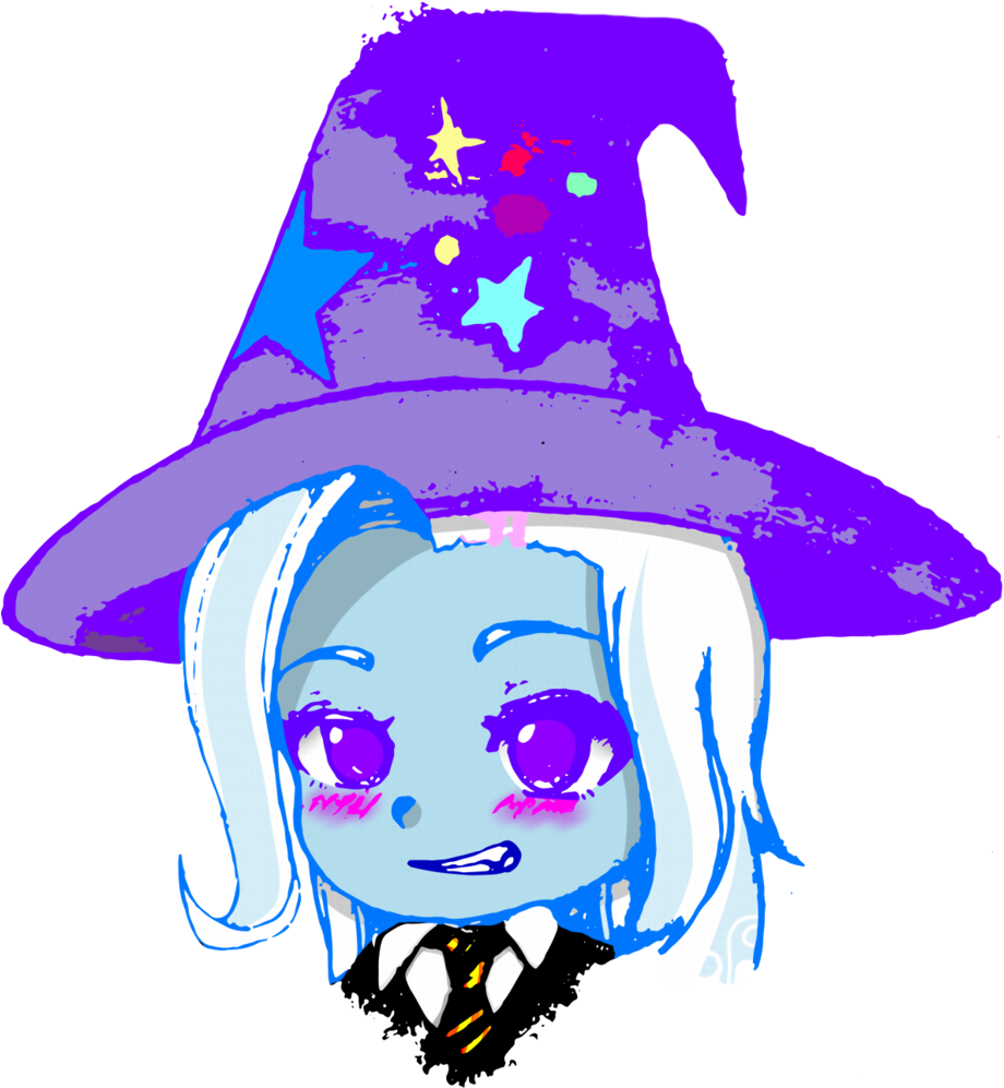 Starwantrix, Blushing, Bust, Chibi, Colored, Crossover, - Smirk (929x1024)