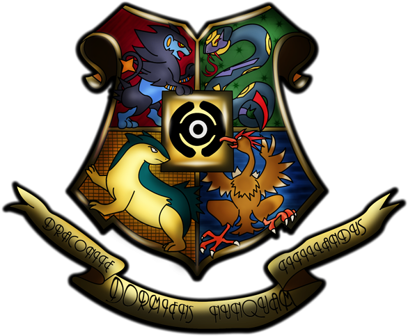 Hogwarts Shield Crest By Gb Of Bs - Hogwarts Logo Pokemon (595x500)