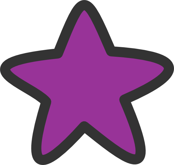 Stars Clipart Purple - Star Clip Art Purple (600x570)