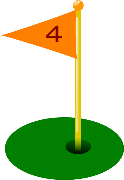 Golf Flag Clip Art - Golf Flag Hole 4 (728x1054)