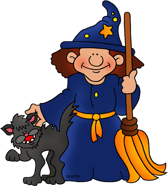 Phillip Martin Halloween Clipart - Halloween Witch Clip Art (583x648)
