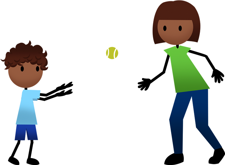 Tennis Ball Bounce Catch - Throwing And Catching Clipart (880x560)