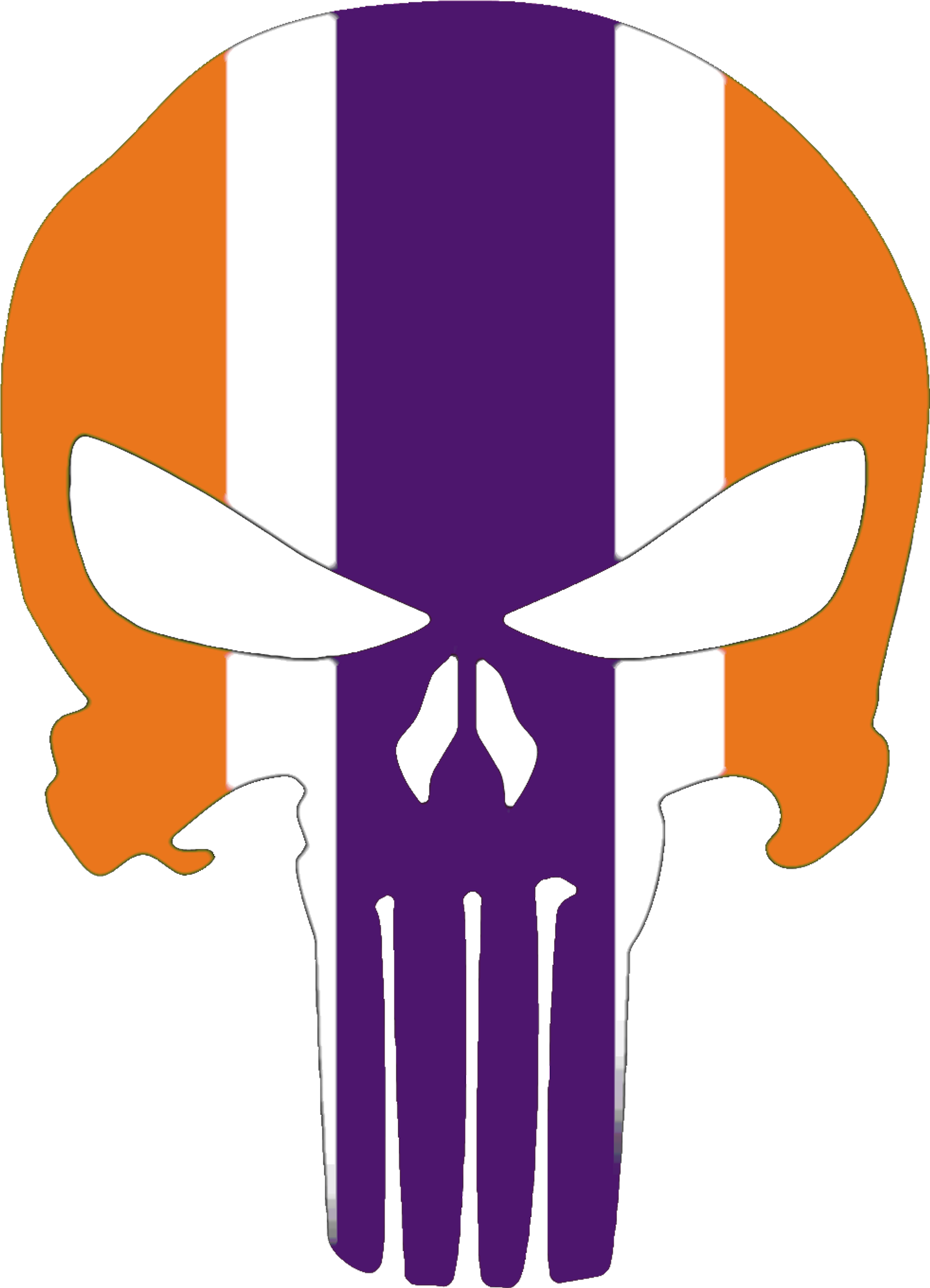 Clemson Tigers Skull - Punisher Png (2113x2770)