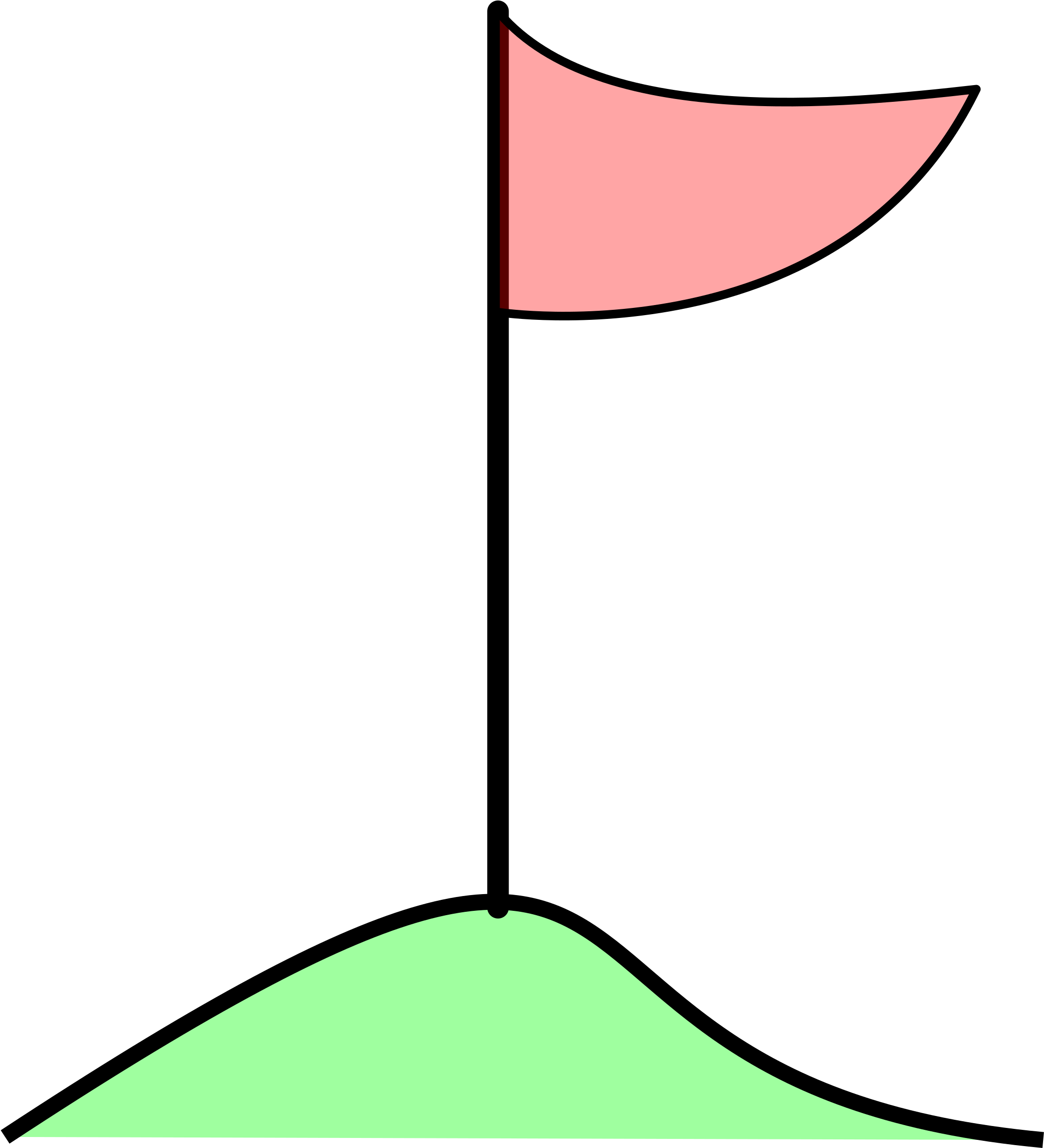 This Free Icons Png Design Of Golf Flag Hole In On - Draw A Golf Flag (2205x2400)