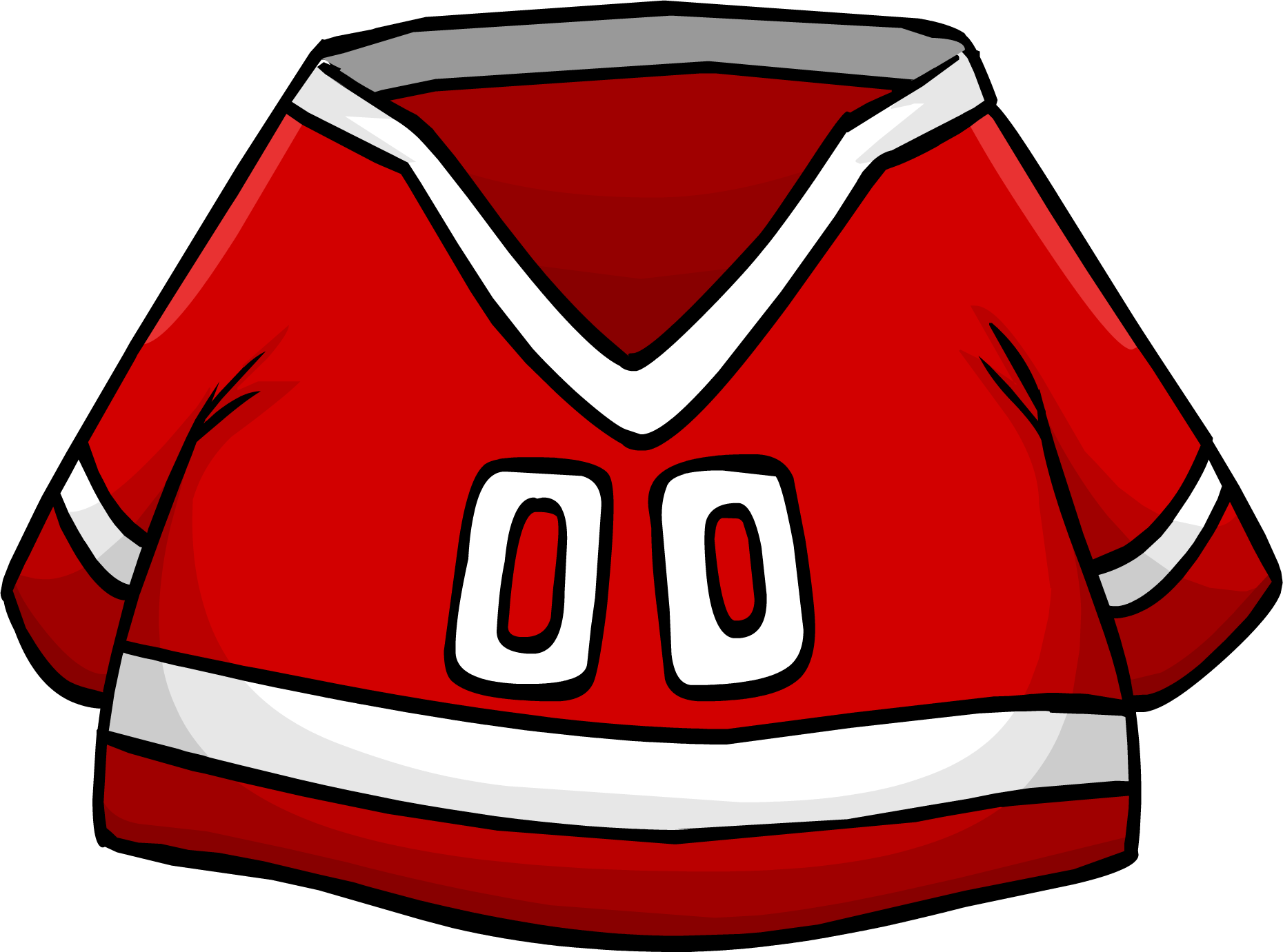 Red Hockey Jersey - Club Penguin Red Penguin (1860x1381)