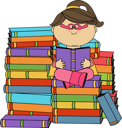 Mighty Girls Book Club - Reading Superhero Clipart (480x500)