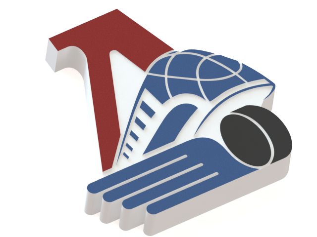 Lokomotiv Ice Hockey Team Logo 3d Model - Lokomotiv Yaroslavl (640x480)