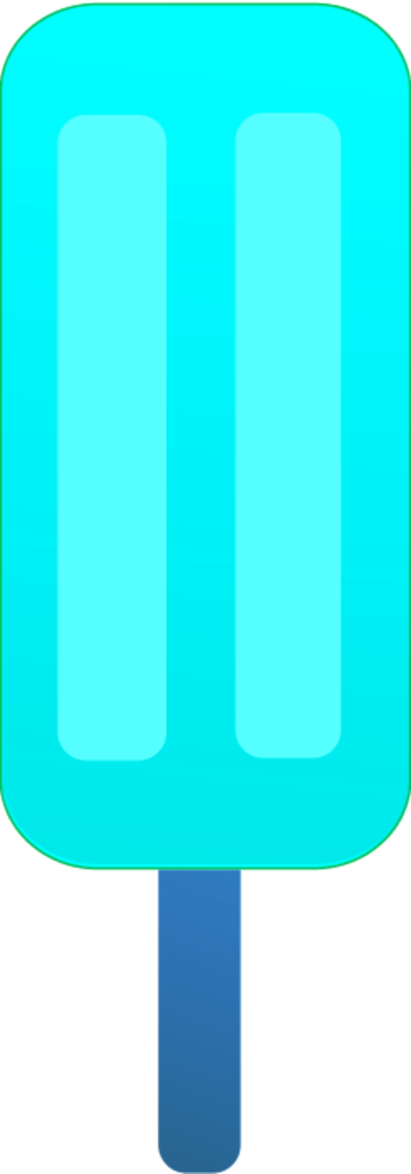 Popsicle Clipart Blue - Blue Popsicle Clipart (600x1713)