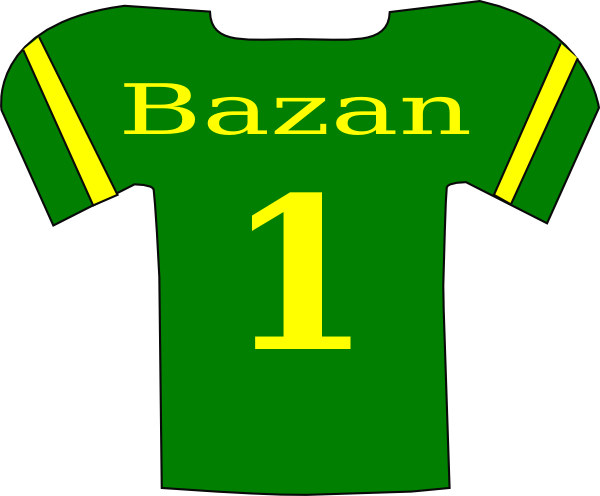 Football Jersey Clipart Image - Back Of Football Jersey Clipart (600x496)