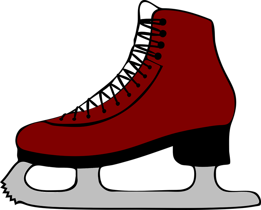 Ice-skates, Ice Skating, Skates - Printable Ice Skate Template (895x720)