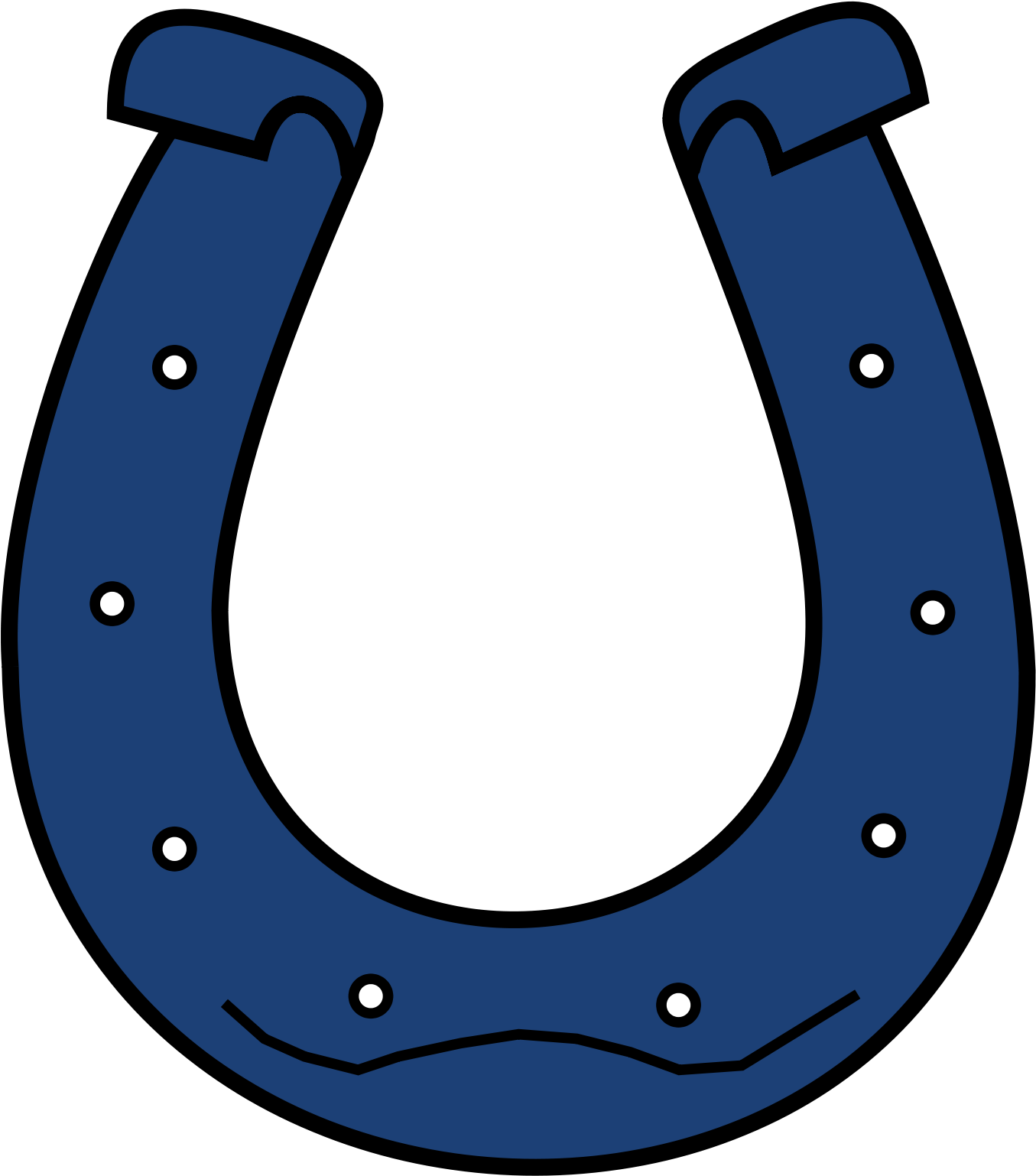 Horse Shoe Clipart - Blue Horseshoe Clipart (2000x2000)