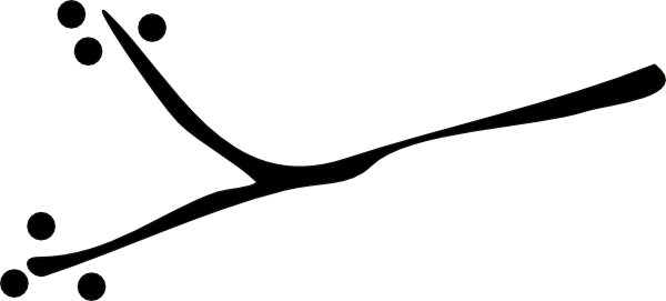 Twig Clipart Black And White - Twig Clipart Black And White (600x271)