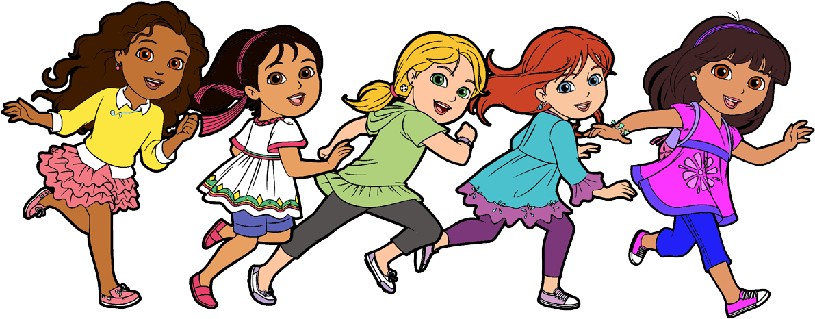 Dora Clip Art - Dora And Friends Into The City Alana (1196x473)