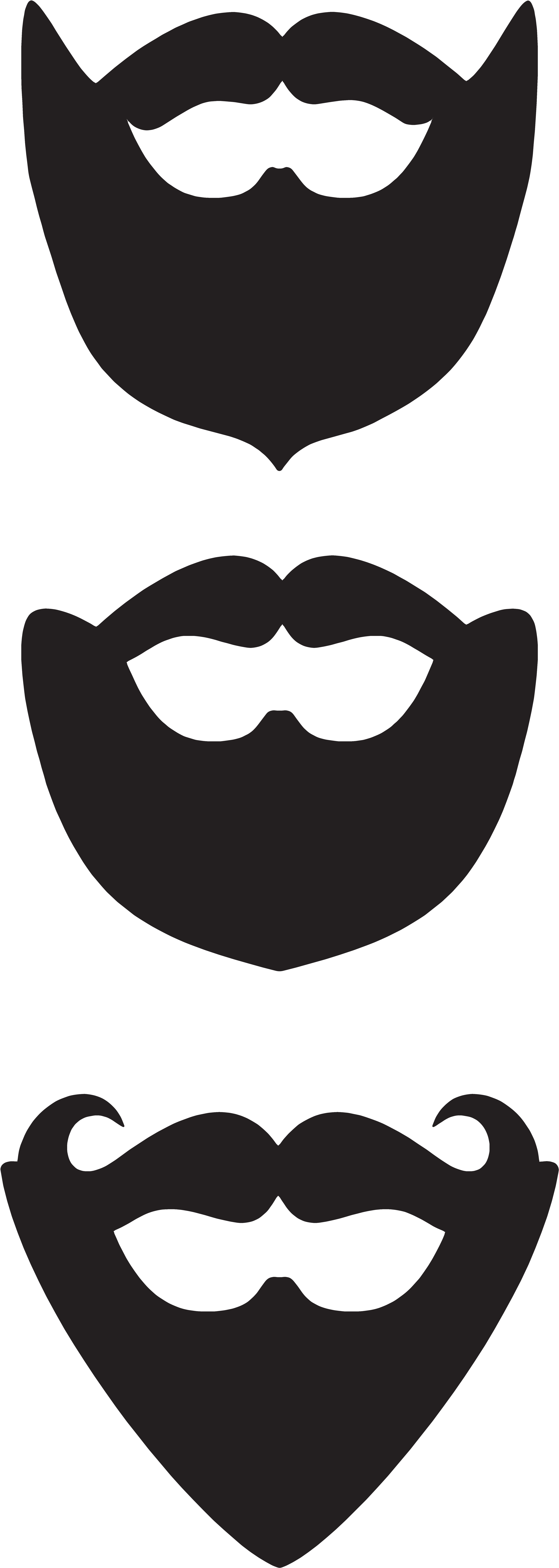 Beard Clipart Lip - Moustache (2981x8000)