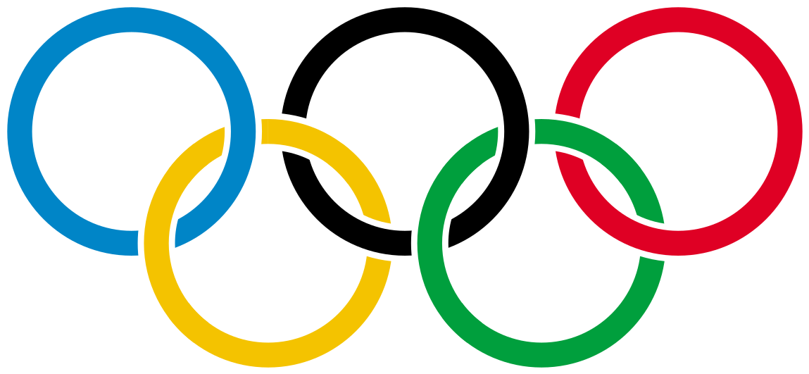 Olympic Rings With White Rims - Olympic Flag And Torch (2000x971)