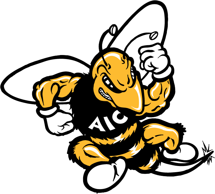 Aic Mens Ice Hockey Data - American International Yellow Jackets (700x700)
