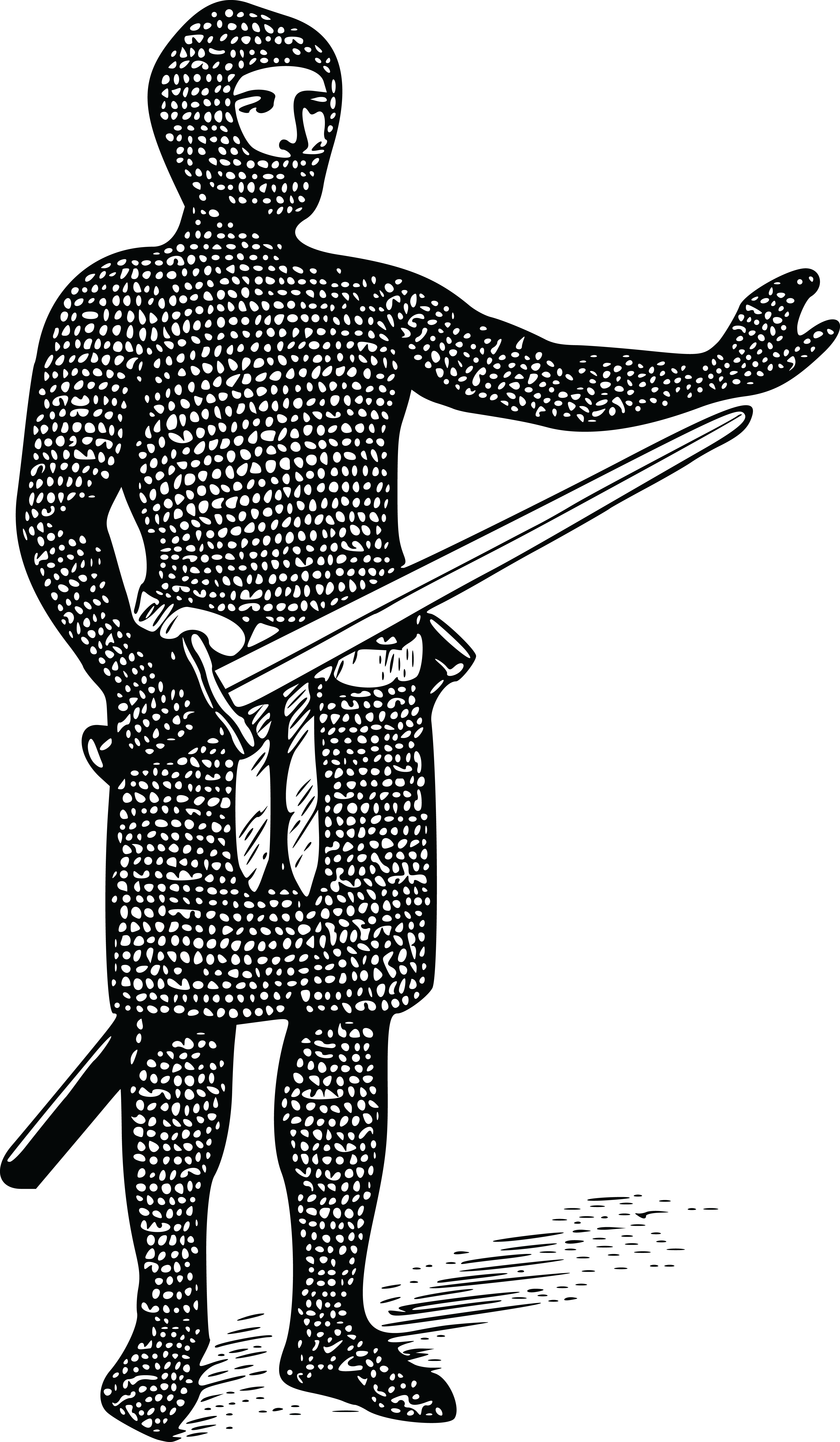 Free Clipart Of A Guard In Chain Maile - Mail Coat (4000x6864)