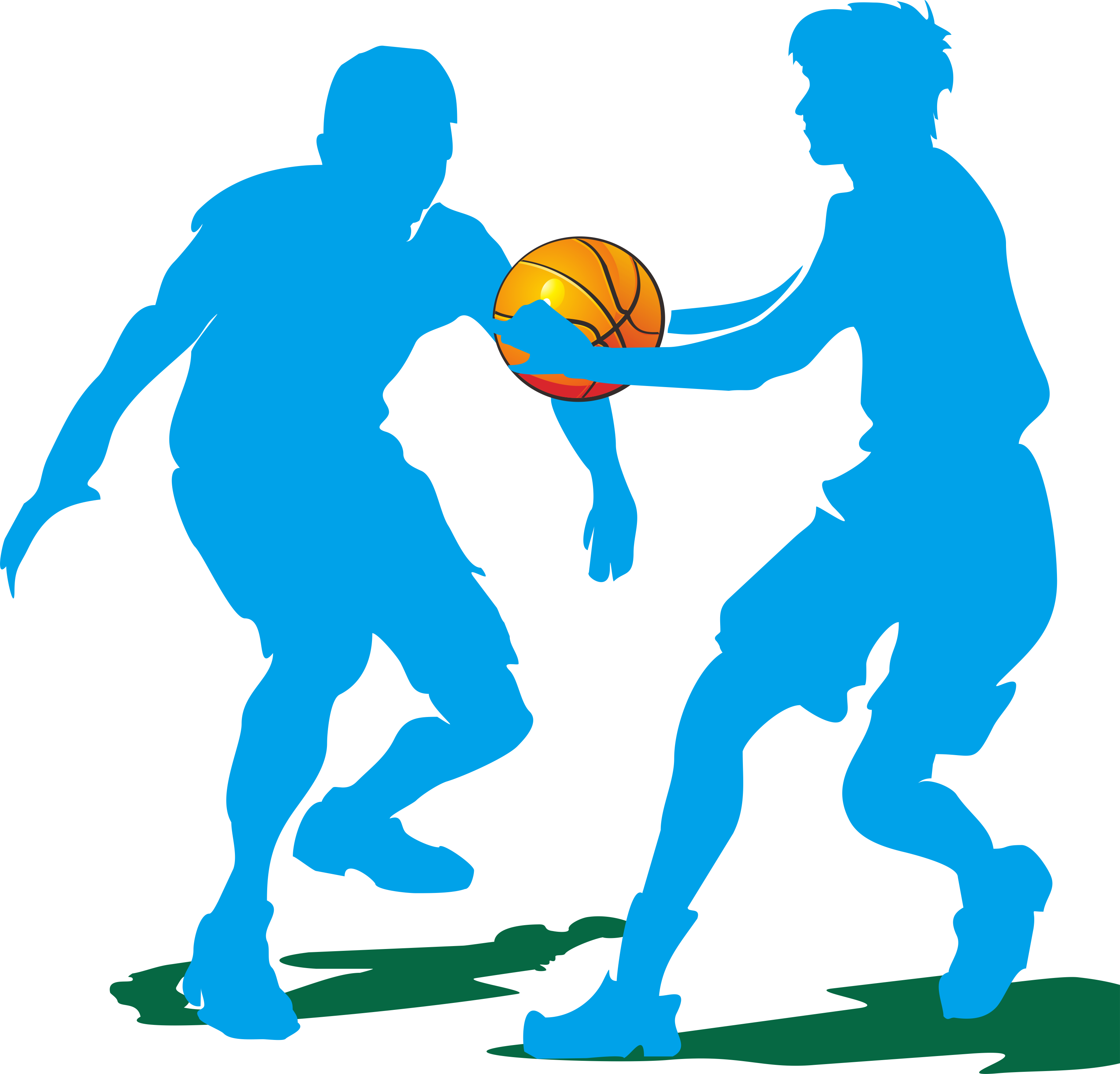 Basketball Silhouette Clip Art - Silhouette Basket Ball Clip Art (3056x2930)