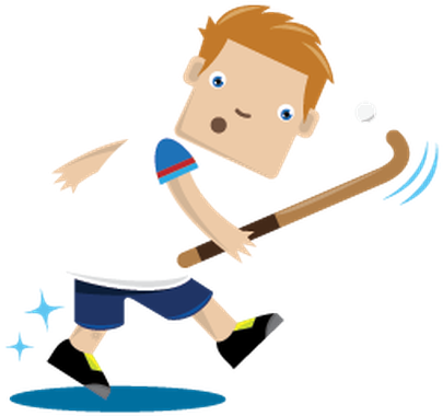 Sport Clipart Field Hockey - Cartoon Field Hockey (476x399)