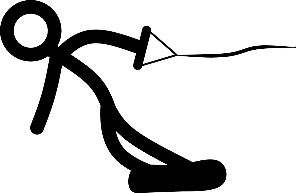 Stick Man, Wakeboard, Wake Boarding - Stick Figure Wakeboarding (960x626)
