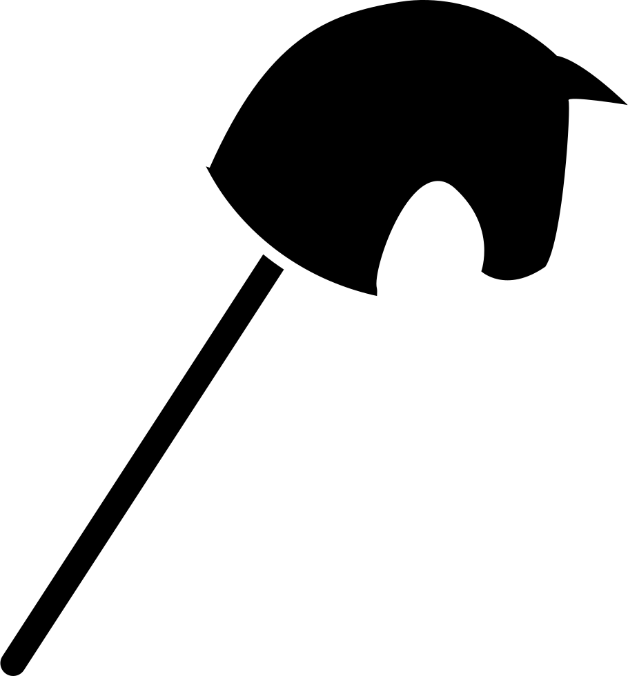 Toy Horse Head On A Stick Black Silhouette Svg Png - Silhouette (910x980)
