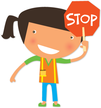 School Crossing Guard Clipart - Crossing Guard Stop Clipart (343x375)